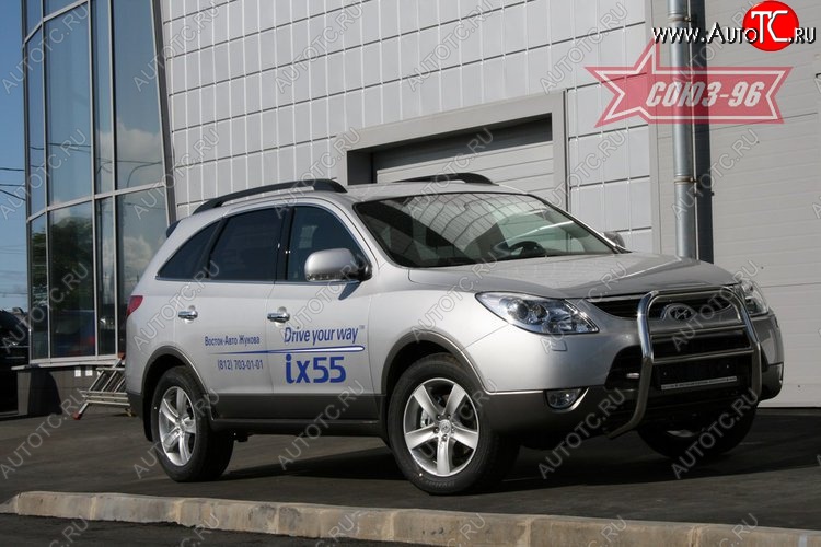 13 499 р. Защита переднего бампера Souz-96 (d60) Hyundai IX55 EN (2006-2013)  с доставкой в г. Керчь