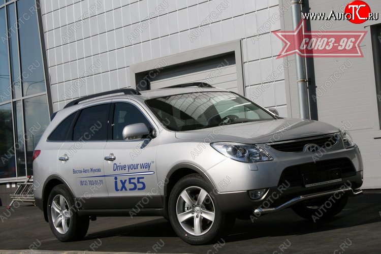 12 329 р. Защита переднего бампера одинарная Souz-96 (d60) Hyundai IX55 EN (2006-2013)  с доставкой в г. Керчь