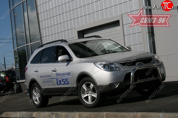 21 239 р. Защита переднего бампера Souz-96 (d76) Hyundai IX55 EN (2006-2013)  с доставкой в г. Керчь