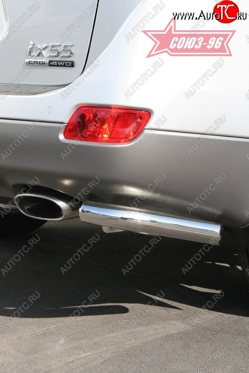 8 099 р. Защита заднего бампера из боковых уголков Souz-96 (d60) Hyundai IX55 EN (2006-2013)  с доставкой в г. Керчь