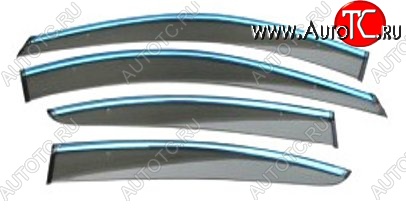 4 399 р. Дефлекторы боковых окон SuvStyle Hyundai Santa Fe CM дорестайлинг (2006-2009)  с доставкой в г. Керчь