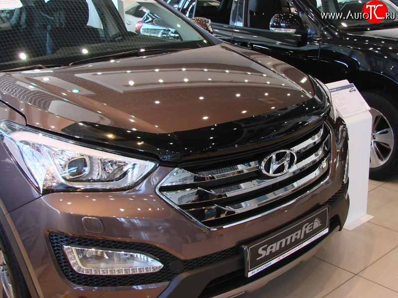 3 299 р. Дефлектор капота NovLine Hyundai Santa Fe DM дорестайлинг (2012-2016)  с доставкой в г. Керчь