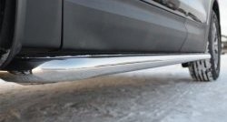 24 649 р. Широкая защита порогов SLITKOFF  Hyundai Santa Fe  DM (2012-2016) дорестайлинг  с доставкой в г. Керчь. Увеличить фотографию 3