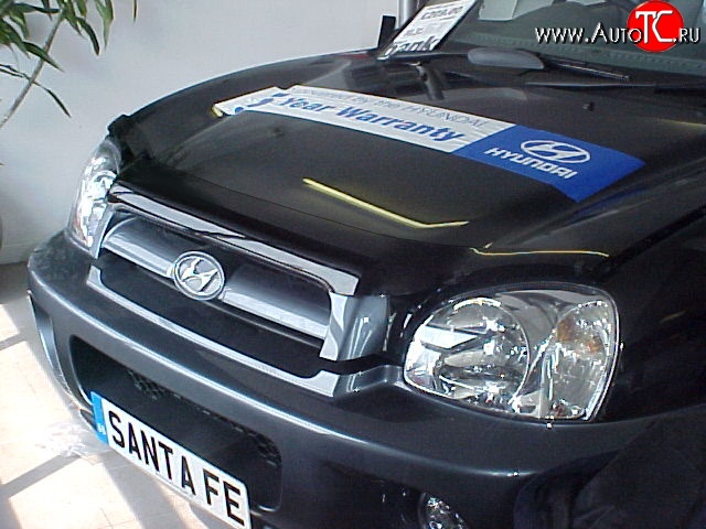 2 499 р. Дефлектор капота NovLine Hyundai Santa Fe SM (2000-2012)  с доставкой в г. Керчь