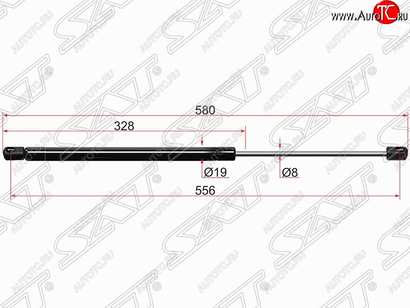 659 р. Упор крышки багажника SAT (газовый)  Hyundai Santa Fe  SM (2000-2012)  с доставкой в г. Керчь