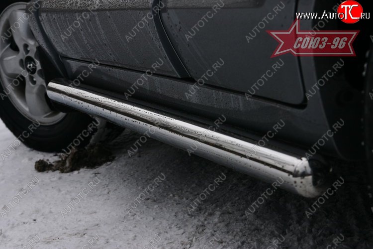 15 614 р. Защита порогов Souz-96 (d76) Hyundai Santa Fe SM (2000-2012)  с доставкой в г. Керчь