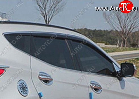 5 349 р. Комплект дефлекторов окон СТ Hyundai Santa Fe DM дорестайлинг (2012-2016)  с доставкой в г. Керчь