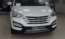 1 539 р. Сетка на бампер Russtal (хром) Hyundai Santa Fe DM дорестайлинг (2012-2016)  с доставкой в г. Керчь. Увеличить фотографию 2