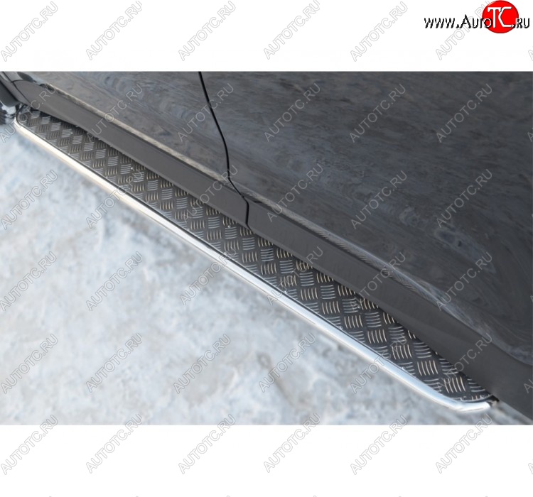35 549 р. Широкая защита порогов SLITKOFF v3  Hyundai Santa Fe  DM (2012-2016) дорестайлинг  с доставкой в г. Керчь