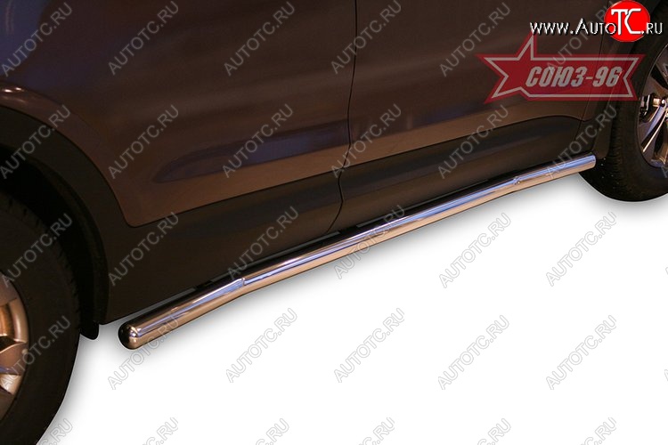 13 445 р. Защита порогов Souz-96 (d60) Hyundai Santa Fe DM дорестайлинг (2012-2016)  с доставкой в г. Керчь