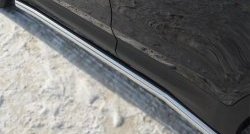 70 999 р. Защита порогов из круглой трубы диаметром 63 мм Russtal Hyundai Santa Fe DM дорестайлинг (2012-2016) (Защита порогов с со скосами на торцах (вариант 1))  с доставкой в г. Керчь. Увеличить фотографию 3