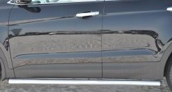 70 999 р. Защита порогов из круглой трубы диаметром 63 мм Russtal Hyundai Santa Fe DM дорестайлинг (2012-2016) (Защита порогов с со скосами на торцах (вариант 1))  с доставкой в г. Керчь. Увеличить фотографию 5