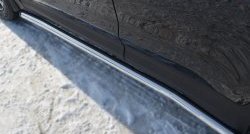 70 999 р. Защита порогов из круглой трубы диаметром 63 мм Russtal Hyundai Santa Fe DM дорестайлинг (2012-2016) (Защита порогов с со скосами на торцах (вариант 1))  с доставкой в г. Керчь. Увеличить фотографию 6