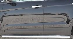 70 999 р. Защита порогов из круглой трубы диаметром 63 мм Russtal Hyundai Santa Fe DM дорестайлинг (2012-2016) (Защита порогов с со скосами на торцах (вариант 1))  с доставкой в г. Керчь. Увеличить фотографию 10
