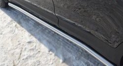 70 999 р. Защита порогов из круглой трубы диаметром 63 мм Russtal Hyundai Santa Fe DM дорестайлинг (2012-2016) (Защита порогов с со скосами на торцах (вариант 1))  с доставкой в г. Керчь. Увеличить фотографию 11