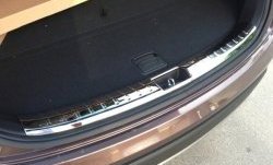 8 049 р. Металлический порожек в багажник автомобиля СТ Hyundai Santa Fe DM дорестайлинг (2012-2016)  с доставкой в г. Керчь. Увеличить фотографию 2