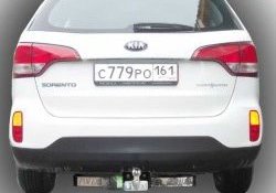 Фаркоп Лидер Плюс (с нерж. пластиной) Hyundai Santa Fe  DM (2012-2016) дорестайлинг
