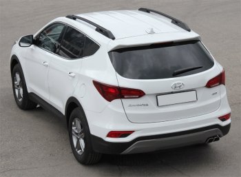 9 249 р. Комплект рейлингов АПС  Hyundai Santa Fe  DM (2012-2019) дорестайлинг, рестайлинг (Черные, без поперечин)  с доставкой в г. Керчь. Увеличить фотографию 4