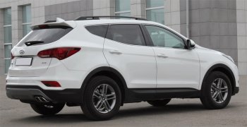 9 249 р. Комплект рейлингов АПС  Hyundai Santa Fe  DM (2012-2019) дорестайлинг, рестайлинг (Черные, без поперечин)  с доставкой в г. Керчь. Увеличить фотографию 5