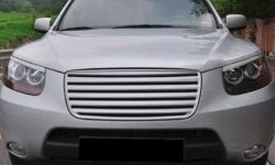 7 249 р. Решётка радиатора CT Hyundai Santa Fe CM рестайлинг (2009-2012) (Неокрашенная)  с доставкой в г. Керчь. Увеличить фотографию 2
