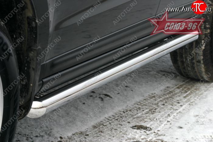 12 689 р. Защита порогов Souz-96 (d60) Hyundai Santa Fe CM дорестайлинг (2006-2009)  с доставкой в г. Керчь