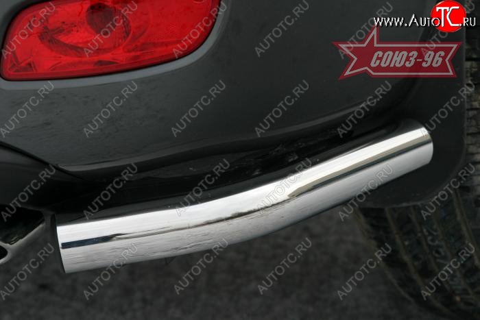 7 244 р. Защита заднего бампера из боковых уголков Souz-96 (d60) Hyundai Santa Fe CM дорестайлинг (2006-2009)  с доставкой в г. Керчь