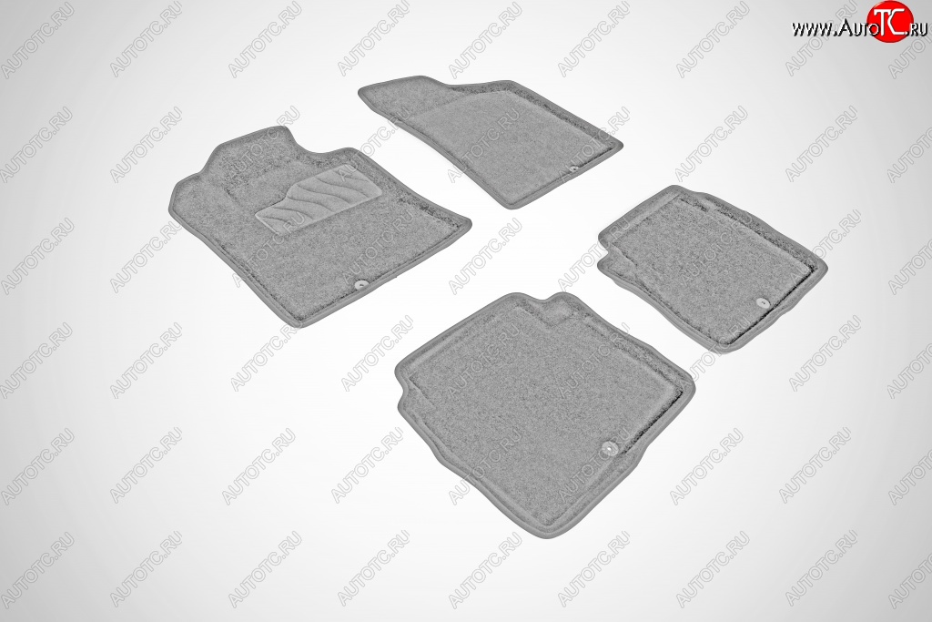 4 299 р. Износостойкие коврики в салон 3D HYUNDAI SANTA FE серые (компл)  Hyundai Santa Fe  CM (2006-2012) дорестайлинг, рестайлинг  с доставкой в г. Керчь