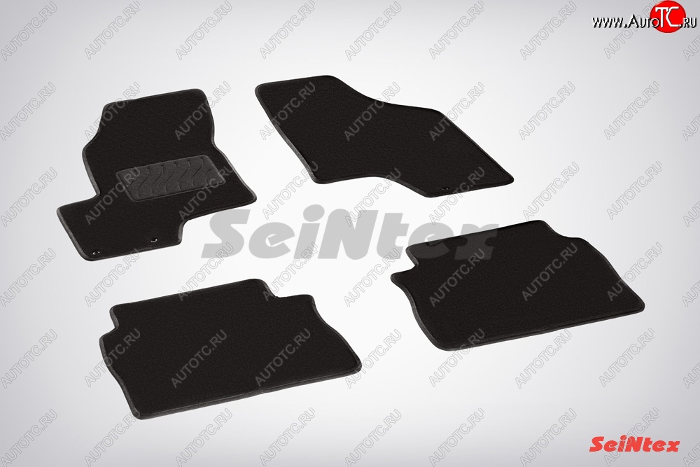 2 999 р. Коврики в салон SeiNtex Premium LUX 4 шт. (ворсовые)  Hyundai Santa Fe  CM (2006-2009) дорестайлинг  с доставкой в г. Керчь