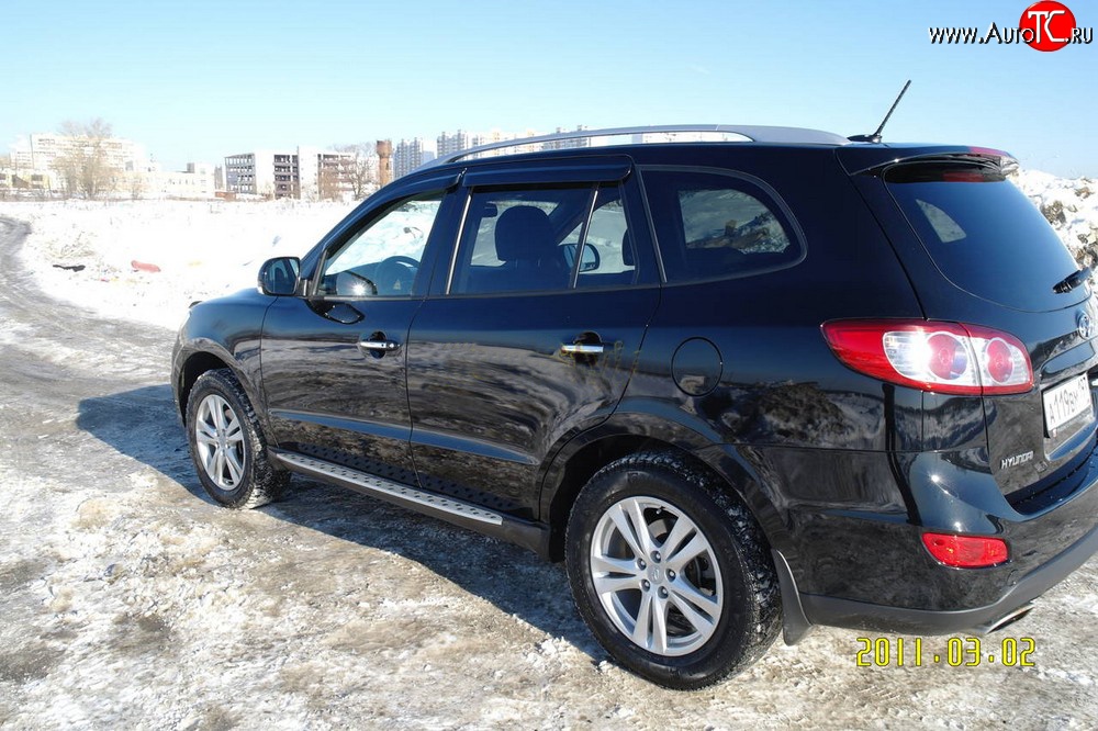 13 549 р. Пороги BMW Style Hyundai Santa Fe CM рестайлинг (2009-2012)  с доставкой в г. Керчь