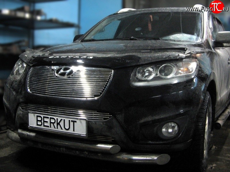 5 999 р. Декоративная вставка решетки радиатора (рестайлинг) Berkut Hyundai Santa Fe CM рестайлинг (2009-2012)  с доставкой в г. Керчь