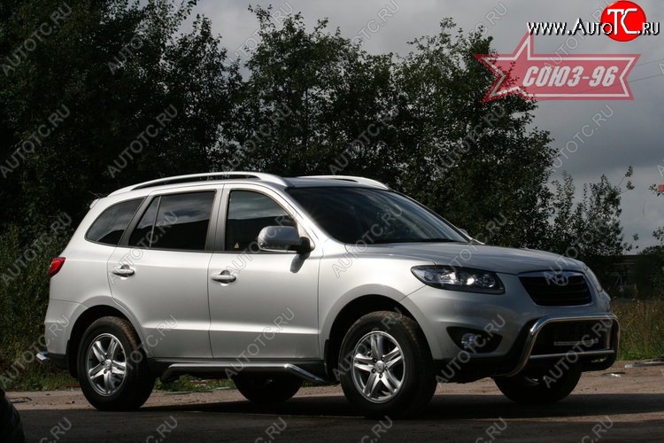 13 229 р. Защита порогов Souz-96 (d60) Hyundai Santa Fe CM рестайлинг (2009-2012)  с доставкой в г. Керчь