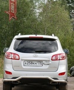 11 159 р. Защита заднего бампера Souz-96 (d60) Hyundai Santa Fe CM рестайлинг (2009-2012)  с доставкой в г. Керчь. Увеличить фотографию 3