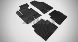 Износостойкие коврики в салон с рисунком Сетка SeiNtex Premium 4 шт. (резина) Hyundai Santa Fe  CM (2009-2012) рестайлинг