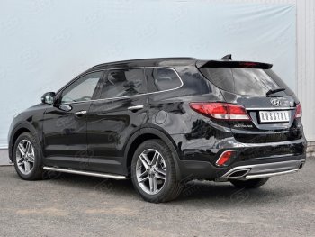 12 549 р. Одинарная защита заднего бампера из трубы d42 мм SLITKOFF  Hyundai Grand Santa Fe  1 DM (2016-2018) рестайлинг  с доставкой в г. Керчь. Увеличить фотографию 2