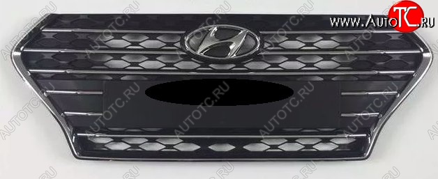 26 899 р. Решётка радиатора Стандарт (с хромироваными полосками) Hyundai Solaris HCR седан дорестайлинг (2017-2020)  с доставкой в г. Керчь