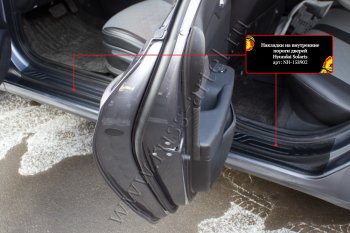 2 499 р. Накладки порогов в дверной проем на RA  Hyundai Solaris  HCR (2017-2022) седан дорестайлинг, седан рестайлинг (Комплект (4 шт.))  с доставкой в г. Керчь. Увеличить фотографию 3