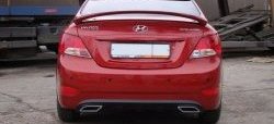 Диффузор заднего бампера Tuning-Sport v2 Hyundai Solaris  RBr (2010-2014) седан дорестайлинг