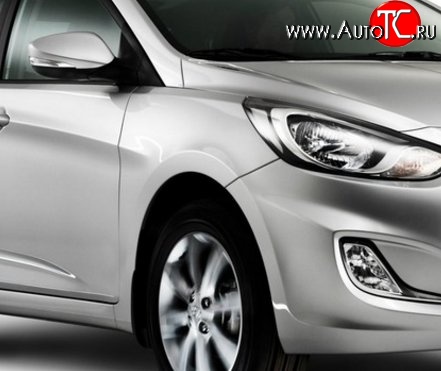 4 299 р. Переднее правое крыло Стандартное Hyundai Solaris RBr хэтчбэк дорестайлинг (2010-2014) (Окрашенное)  с доставкой в г. Керчь