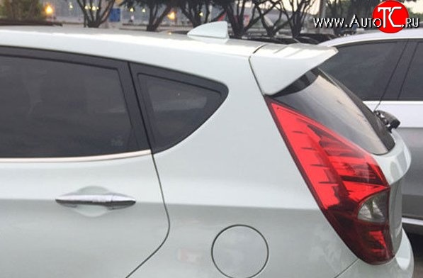 3 199 р. Спойлер (хетчбек) M-VRS Hyundai Solaris RBr седан дорестайлинг (2010-2014) (Неокрашенный)  с доставкой в г. Керчь