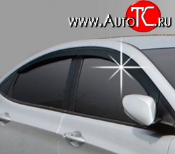 629 р. Комплект дефлекторов окон (ветровиков) 4 шт. (хетчбек) Novline Hyundai Solaris RBr хэтчбэк дорестайлинг (2010-2014)  с доставкой в г. Керчь