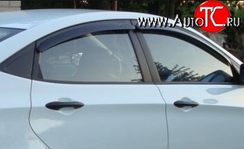 999 р. Комплект дефлекторов окон (ветровиков) 4 шт. (седан) Russtal Hyundai Solaris RBr седан дорестайлинг (2010-2014)  с доставкой в г. Керчь