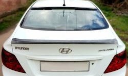 3 089 р. Козырёк на заднее стекло Драйв Hyundai Solaris RBr седан дорестайлинг (2010-2014) (Неокрашенный)  с доставкой в г. Керчь. Увеличить фотографию 2