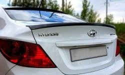 3 089 р. Козырёк на заднее стекло Драйв Hyundai Solaris RBr седан дорестайлинг (2010-2014) (Неокрашенный)  с доставкой в г. Керчь. Увеличить фотографию 3