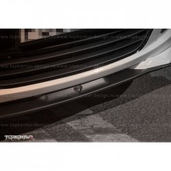 2 899 р. Накладка на передний бампер TopKontur Design v2 Hyundai Solaris RBr седан дорестайлинг (2010-2014) (Неокрашенная)  с доставкой в г. Керчь. Увеличить фотографию 2