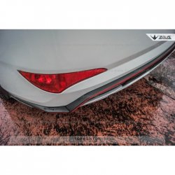 8 999 р. Накладка на задний бампер TopKontur Design Hyundai Solaris RBr седан дорестайлинг (2010-2014) (Неокрашенная)  с доставкой в г. Керчь. Увеличить фотографию 6
