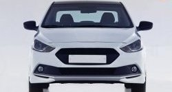 13 499 р. Передний бампер Sport  Hyundai Solaris  RBr (2010-2014) седан дорестайлинг, хэтчбэк дорестайлинг (Неокрашенный)  с доставкой в г. Керчь. Увеличить фотографию 3