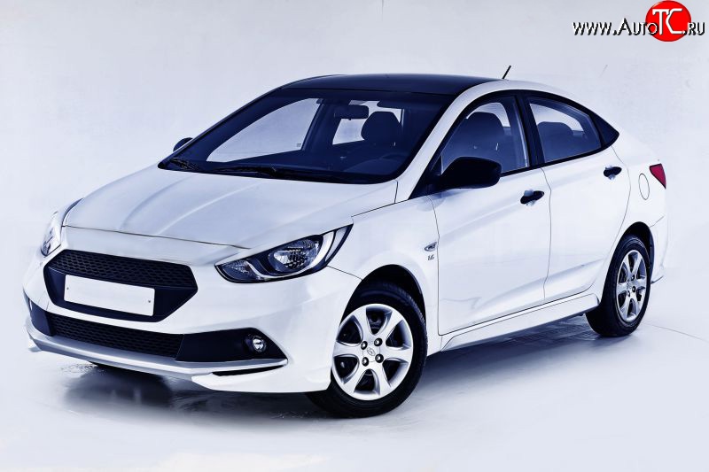 13 499 р. Передний бампер Sport  Hyundai Solaris  RBr (2010-2014) седан дорестайлинг, хэтчбэк дорестайлинг (Неокрашенный)  с доставкой в г. Керчь