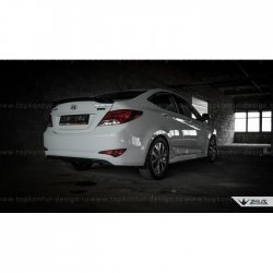 4 999 р. Пороги накладки TopKontur Design Hyundai Solaris RBr седан рестайлинг (2014-2017) (Неокрашенные)  с доставкой в г. Керчь. Увеличить фотографию 14