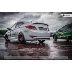 4 999 р. Пороги накладки TopKontur Design Hyundai Solaris RBr седан рестайлинг (2014-2017) (Неокрашенные)  с доставкой в г. Керчь. Увеличить фотографию 6