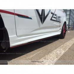 4 999 р. Пороги накладки TopKontur Design Hyundai Solaris RBr седан рестайлинг (2014-2017) (Неокрашенные)  с доставкой в г. Керчь. Увеличить фотографию 7